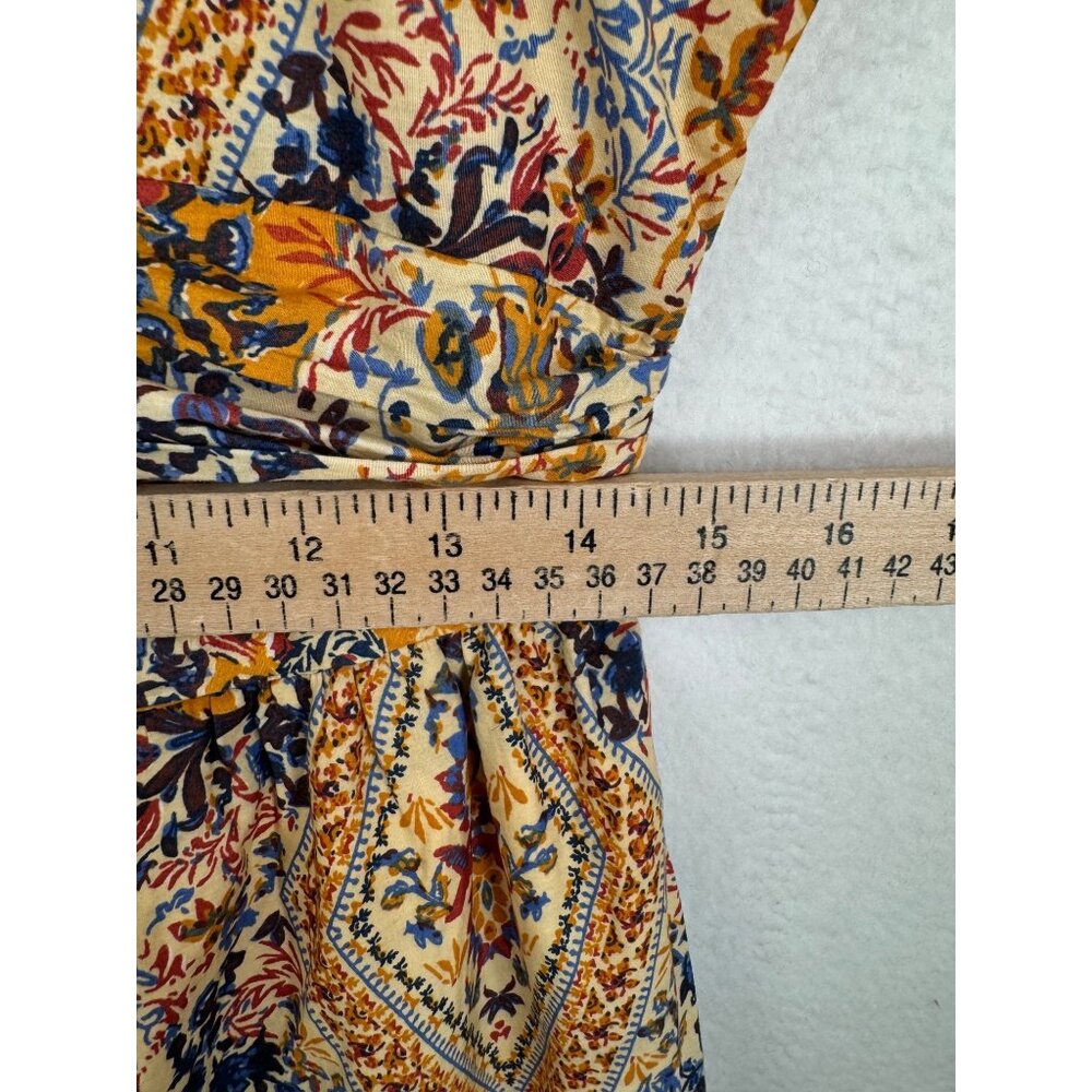 Caroline‎ Constas Floral print ruffle tiered maxi dress cottage milk maid sz M - Picture 7 of 11